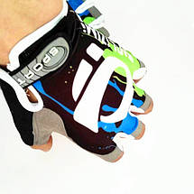 Велорукавички безпалі Pearl Izumi (SPORT) синьо-зелені, фото 5