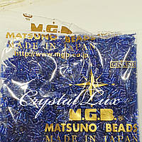 Стеклярус Matsuno кручений 44-R SP-6mm 100гр Синій