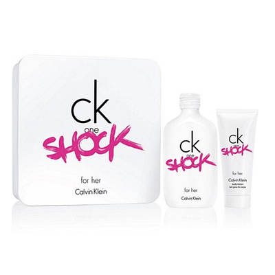 Жіночий подарунковий набір Calvin Klein CK One Shock for Her туалетна вода 200ml + лосьйон для тіла 100ml