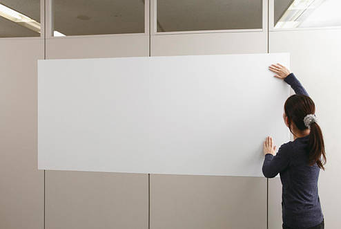 Магнітно-маркерна самоклейна дошка біла фліпчарт Ideaboard 300х120 см, фото 2