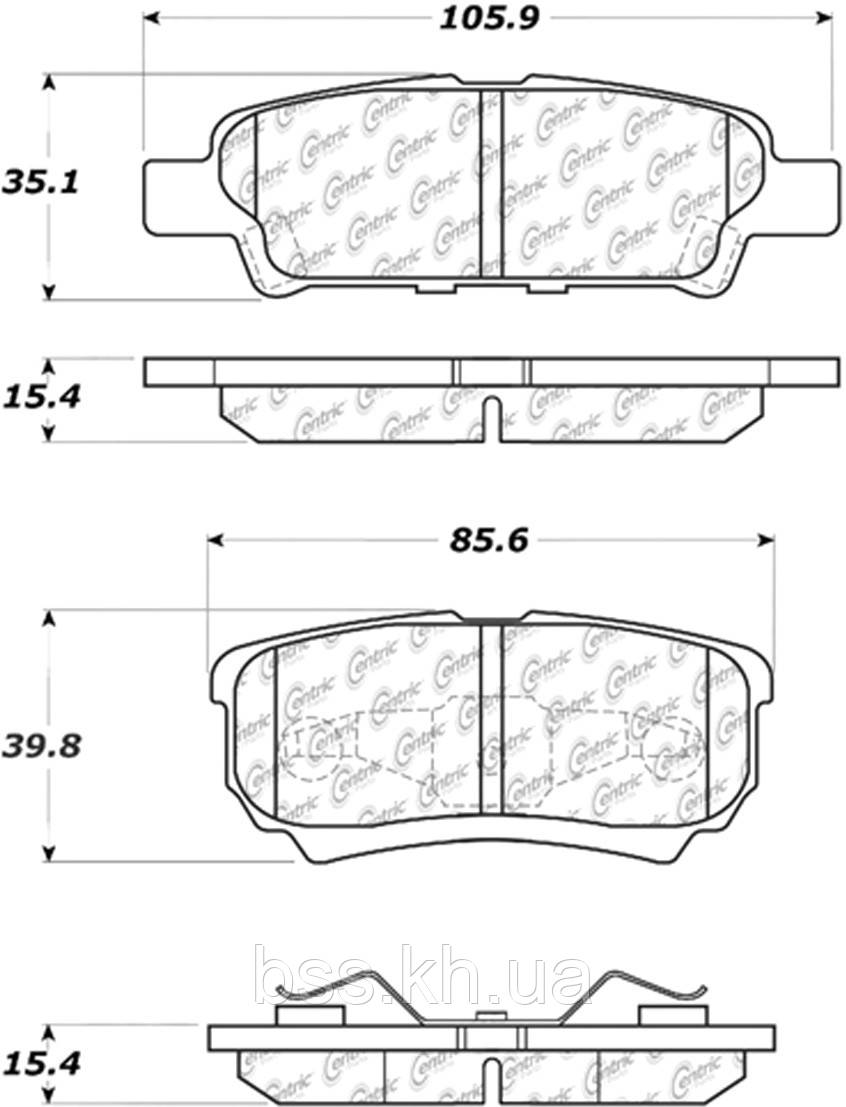 Колодки гальмівні задні POWERSTOP 16-1037 для MITSUBISHI LANCER 2007