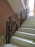 Ковані перила для сходів, балкона, в класичному стилі., фото 2