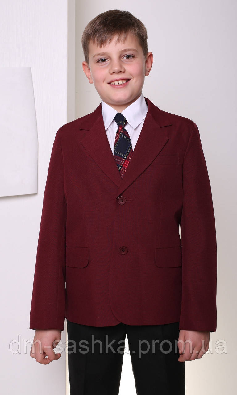 Пиджак Школьный Классический Бордовый для Мальчика 134 — в Категории ...