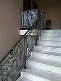 Ковані перила для сходів, балкона, в класичному стилі., фото 9