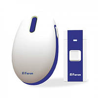 Бездротовий дверний дзвінок Feron Е-375 на батарейках білий (36 мелодій)