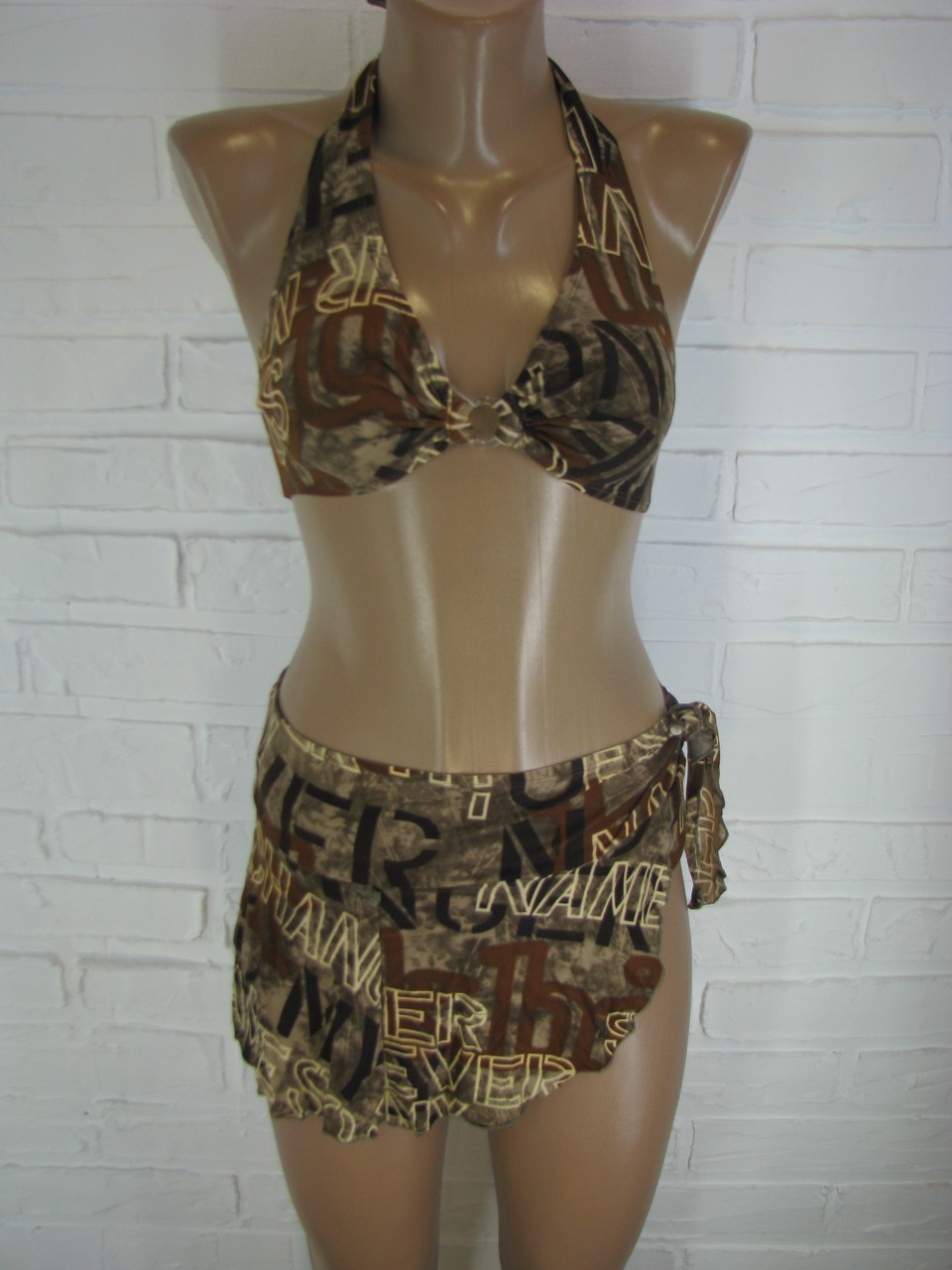 Жіночий купальник коричневий 9666, фото 1