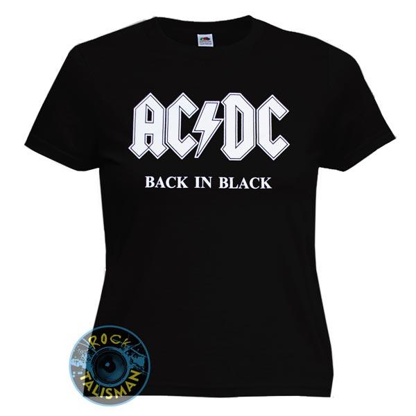 Футболка женская AC DC Back In Black - фото 2 - id-p177631825