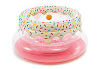 Надувний манеж Пончик Intex 48476 дитячий ігровий центр-манеж від 9 до 18 місяців зручний і безпечний
