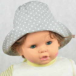 Панама дитяча (модель 03, сіра в горошок)