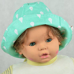 Панама дитяча (модель 05, зелена з крапельками)