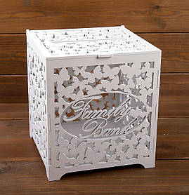 Весільний дерев'яний скриня для грошей "Сімейний Банк"