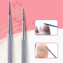 Педикюрна кюретка/лопатка двостороння з неіржавкої сталі (пилка пряма + пилка вигнута)