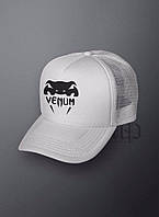 Спортивная кепка Venum, Венум, тракер, летняя кепка, мужская, женская, белого цвета,