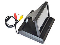 Складаний монітор для камери заднього виду 5 дюймів автомобільний монітор для задньої автокамери, фото 2