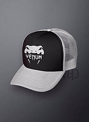 Спортивна кепка Venum, Венум, тракер, річна кепка, чоловіча, жіноча, сірого і чорного кольору,