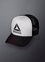 Спортивная кепка Reebok, Рибок, тракер, летняя кепка, мужская, женская,черного и белого цвета,