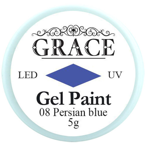 Гель-фарба №08 Persian Blue GraceEStyle