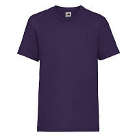 Летняя хлопковая детская футболка унисекс фиолетового цвета - 116, 164