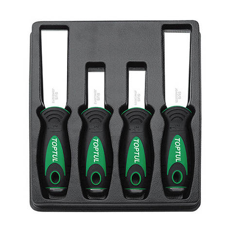 Набір скребків з нержавіючої сталі 4ед. TOPTUL JGAT0401, фото 1