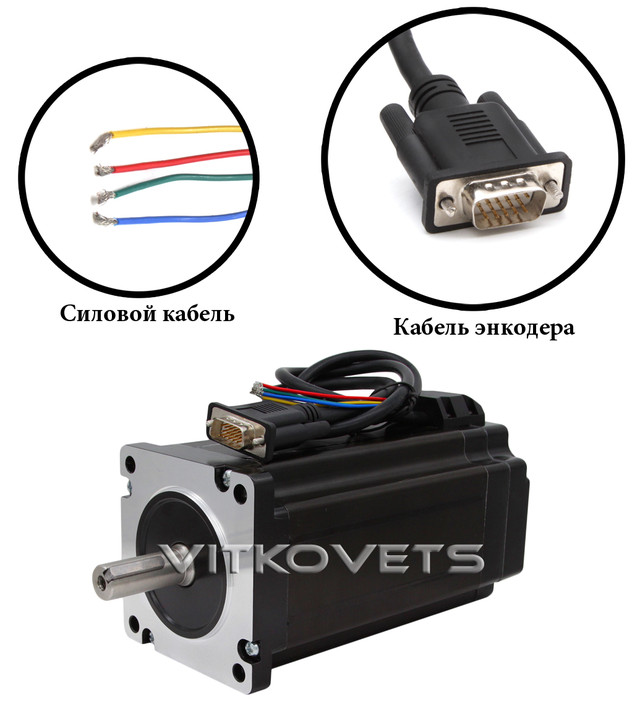 Шаговый двигатель с энкодером замкнутого типа 86HSE12N-BC38