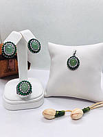 Комплект прикрас зі срібла Керол
