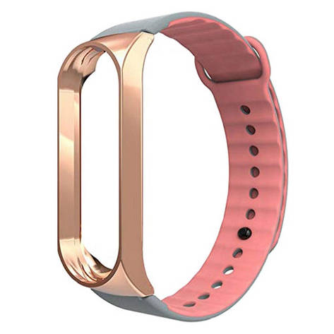 Ремінець ArmorStandart для Xiaomi Mi Band 3 Sport Silicone Grey-Pink (ARM54517), фото 1