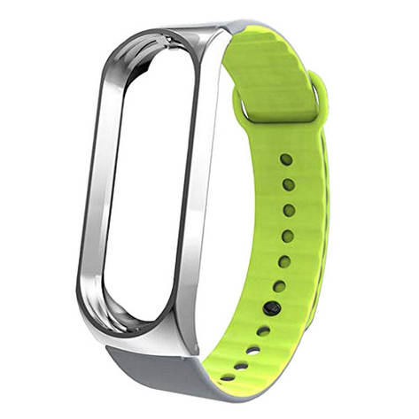 Ремінець ArmorStandart для Xiaomi Mi Band 3 Sport Silicone Grey-Green (ARM54516), фото 1