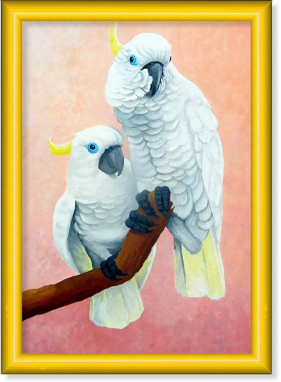 Репродукція сучасної картини «Какаду на рожевому», фото 1