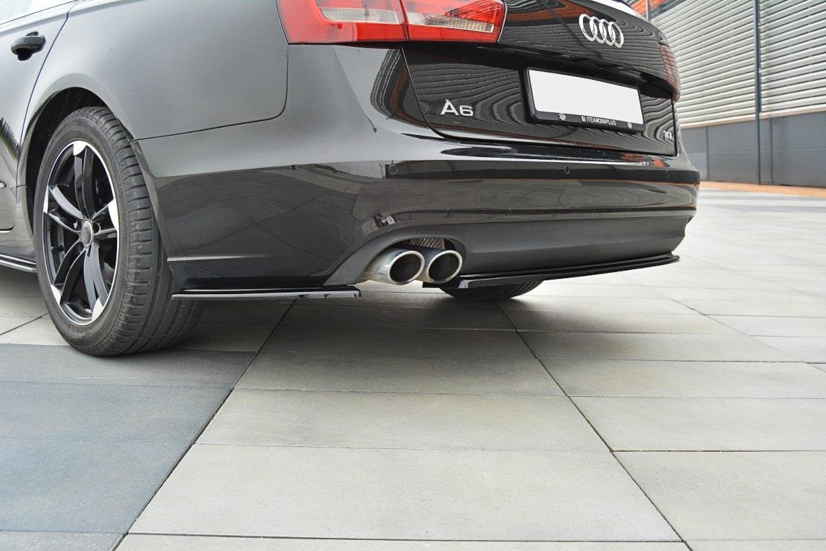 Диффузор Audi A6 C7 (11-14) тюнинг обвес элерон заднего бампера