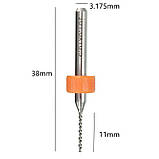 Набір фрез 1.1 мм 3.175 мм із вольфрамової сталі із загальною довжиною 36 мм для гравіювання на ЧПК верстатах CNC, фото 5