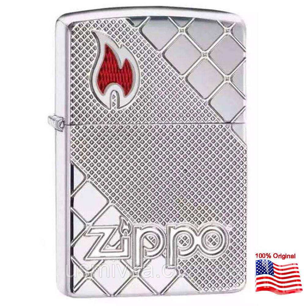 Запальничка бензинова zippo 29098 tile mosaic armor hp chr, фото 1