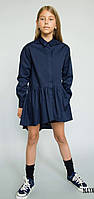 Шкільне плаття - сорочка для дівчинки NAYA 1--43 синій 140-164