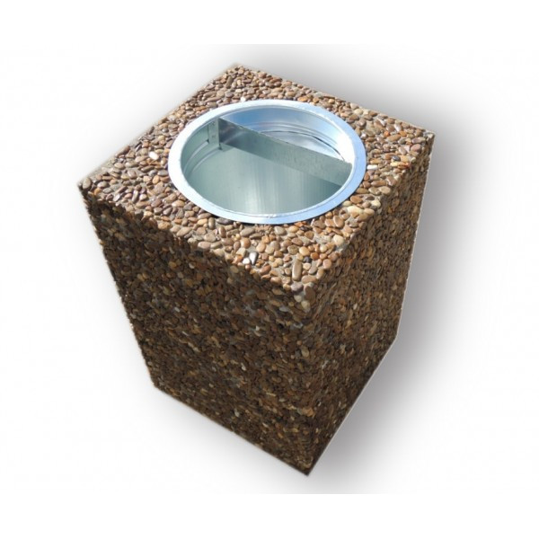 Урна для сміття бетонна Куб (28 л), фото 1