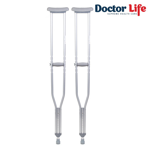 Милиці пахвові алюмінієві (пара) Doctor life, H=134-154 см