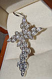 Хрест срібний Листя, фото 3