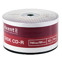 Диск CD-R 700MB/80min 52X, bulk-50, AXENT, 8102-A