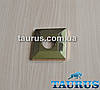 Золота квадратна декоративна чашка ThermoPulse CUBE 56x56 GOLD / висотою 10мм; під внутрішній d1/2". Латунь, фото 4