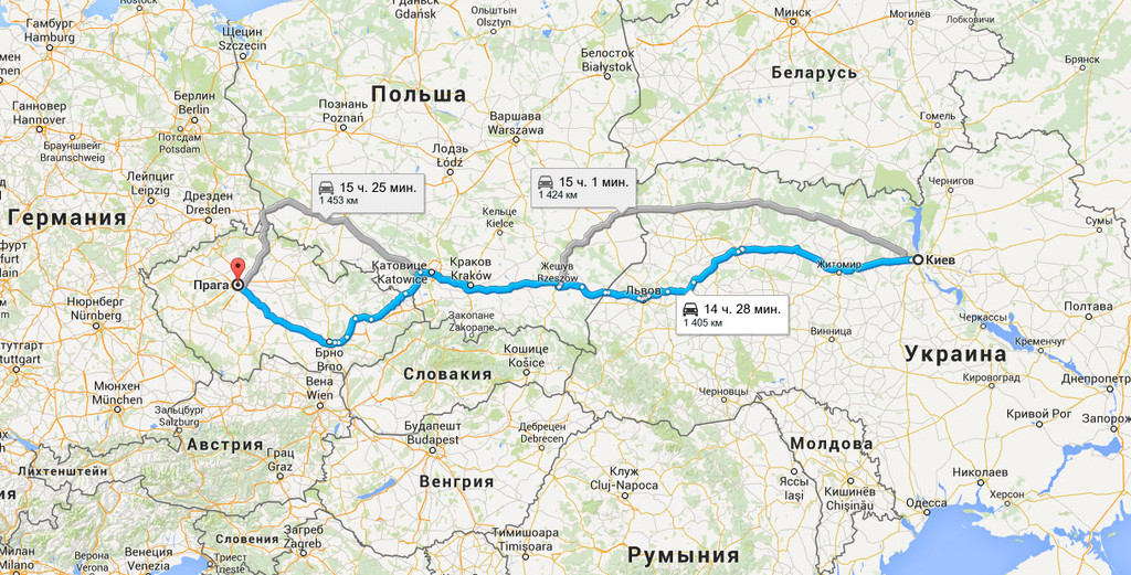 Киев → Прага