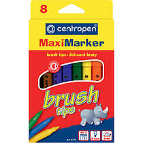 Фломастери 8 кольорів, Brush Maxi, CENTROPEN