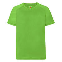 Подростковая спортивная футболка цвета лайм (ярко-салатовая) - 104, 116, 140, 152, 164