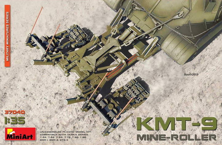 Колійний Мінний Трал КМТ-9. Збірна модель. 1/35 MINIART 37040, фото 2