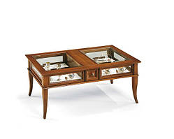 BTC, Borgo Antico. арт 171 Столик жернальный зі склом. Натуральне дерево