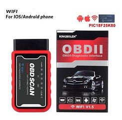 NEW Автосканер ELM327 v1.5 OBD SCAN WI-FI iPhone/Android/Windows чип PIC18F25K80