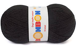 Nako BONBON KRISTAL (Бонбон Кристал) № 98206 чорний (Пряжа 100% акрил, нитки для в'язання)