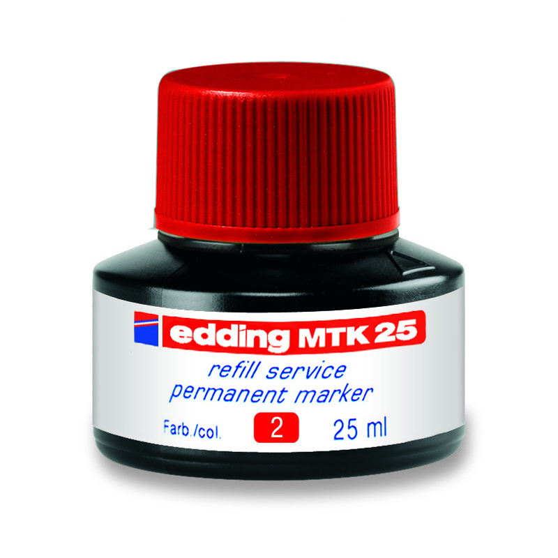 Чорнило для заправки Permanent e-MTK25 червоні, edding, MTK25