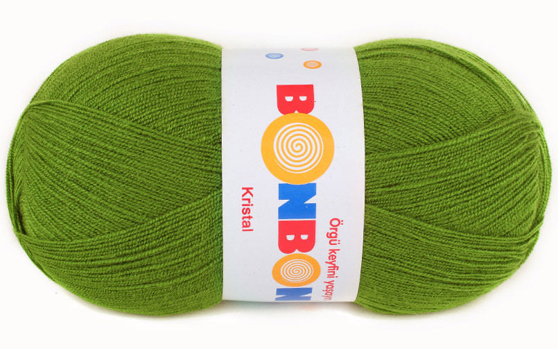 Nako BONBON KRISTAL (Бонбон Кристал) № 98235 зелений (Пряжа 100% акрил, нитки для в'язання), фото 1