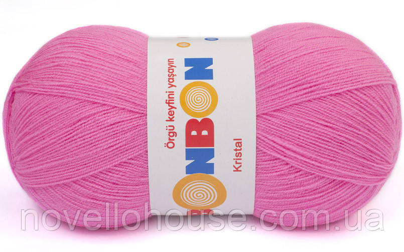 Nako BONBON KRISTAL (Бонбон Кристал) № 98240 яскраво-рожевий (Пряжа 100% акрил, нитки для в'язання)