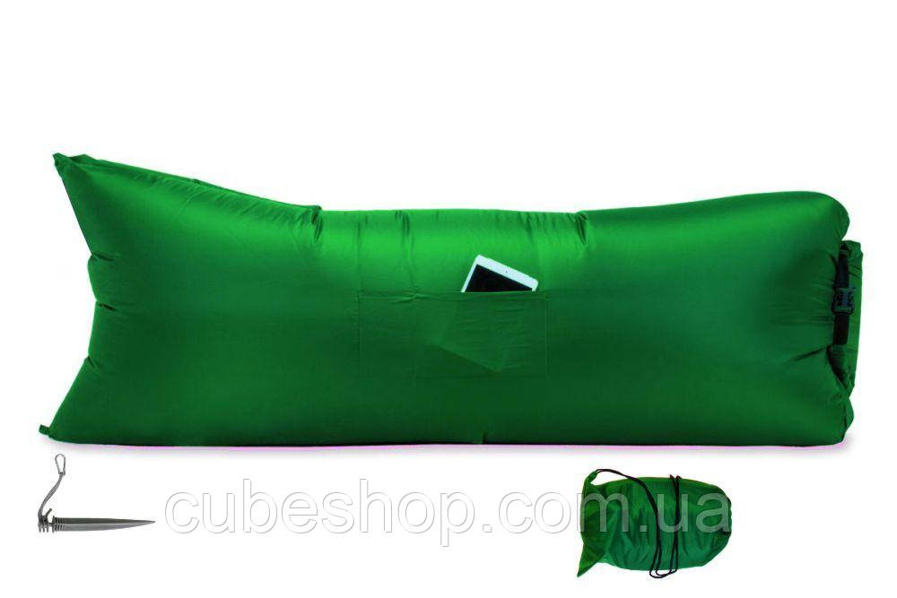 Надувной шезлонг (лежак) Standart (зеленый) - фото 3 - id-p710760092