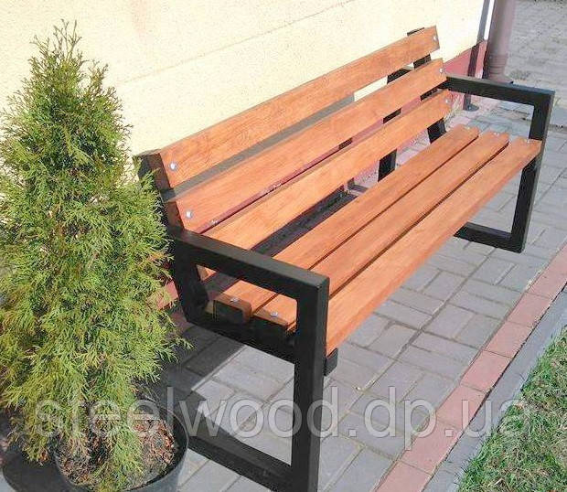 Скамейка деревянная парковая - фото 1 - id-p992738433