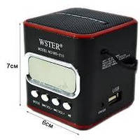 Портативна колонка WSTER WS-215 з радіо, USB